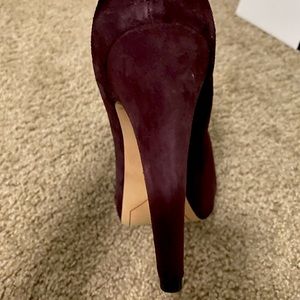 Burgundy Suede - Sam Edelman Ankle Boot - size 9